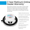 imageBOSS Audio Systems MRGB65S 65 Inch Marine Boat Stereo Speakers  200 Watts Max per pair Coaxial 2 Way Full Range 4 Ohms Weatherproof MultiColor Illumination Sold In PairsWhite