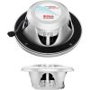 imageBOSS Audio Systems MRGB65S 65 Inch Marine Boat Stereo Speakers  200 Watts Max per pair Coaxial 2 Way Full Range 4 Ohms Weatherproof MultiColor Illumination Sold In PairsSilver