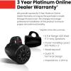 imageBOSS Audio Systems MRWT40RGB 4 Inch Marine Wake Tower Speakers  Full Range 2Way IPX5 Rated Multicolor Illumination Sold in Pairs4 inch Speakers Black 400W