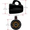 imageBOSS Audio Systems MRWT40RGB 4 Inch Marine Wake Tower Speakers  Full Range 2Way IPX5 Rated Multicolor Illumination Sold in Pairs4 inch Speakers RGB 400W