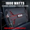 imageBOSS Audio Systems PF1800 4 Channel Car Amplifier  1800 Watts Full Range Class AB 24 Ohm Stable Mosfet Power Supply Bridgeable1800 Watt 4 Channel