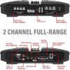 imageBOSS Audio Systems PT1600 Phantom Series Car Stereo Amplifier  1600 High Output 2 Channel Class AB 24 Ohm HighLow Level Inputs HighLow Pass Crossover Full Range Mosfet Bridgeable