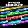 imageBOSS Audio Systems XP6 ATV Chasing LED Whip  72inch 360degree RGB Illumination Control App IP67 Weatherproof Rated Easy Installation