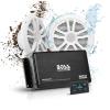 imageBOSS Audio Systems ASK902B6 Marine Boat 65 inch Speakers and 4 Channel Amplifier Package  500 High Output Bluetooth Remote Waterproof PouchAmp System  2 Speaker Package