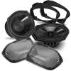 imageBOSS Audio Systems BHD14 Harley Davidson 6 x 9 Inch Saddlebag Speaker Kit  Fits Select 2014 Road Glide and Street Glide Motorcycles 300 Watts of Power Per Pair Full Range 2 Way Sold in Pairs