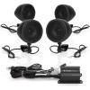 imageBOSS Audio Systems MC470B 3 Inch Motorcycle Full Range Speakers and Amplifier Sound System  Bluetooth 2 Channel Amplifier Weatherproof Volume Control ATV UTV Compatible4 3 Black Speakers  Class D Amp