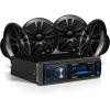 imageBOSS Audio Systems MCK632WB6 Bluetooth Car Stereo Receiver with USB Port 90W Dual Cone Speakers Color Illumination Weatherproofing Media Playback and Detachable Front PanelMCBK634B64