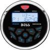 imageBOSS Audio Systems MGR350B Marine Boat Stereo Gauge Receiver  Bluetooth Head Unit No CD DVD Player Builtin 4 Channel Amplifier Weatherproof USB USB ChargingMGR350B  2 Black Speakers