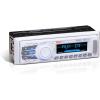 imageBOSS Audio Systems MR1308UABK Marine Boat Stereo  Single Din Bluetooth No CD DVD Player AMFM Radio Receiver Auxin USBWhite Receiver Mechless