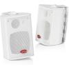 imageBOSS Audio Systems MR43B 200 Watt Per Pair 4 Inch Full Range 3 Way Weatherproof Marine Speakers Sold in Pairs4 3Way White Box Speaker