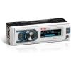 imageBOSS Audio Systems MR762BRGB Marine Boat Stereo  Single Din Bluetooth CD DVD Player AM FM Radio Receiver Weatherproof Multicolor IlluminationWhite Receiver wo CD