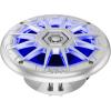 imageBOSS Audio Systems MRGB65S 65 Inch Marine Boat Stereo Speakers  200 Watts Max per pair Coaxial 2 Way Full Range 4 Ohms Weatherproof MultiColor Illumination Sold In PairsSilver