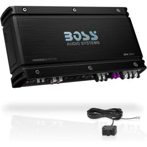 imageBOSS Audio OX3KD Onyx Model 3000 Watt High Output Monoblock Full Range Class D Amplifier with Variable Low Pass Crossover and Remote Control3000W Monoblock