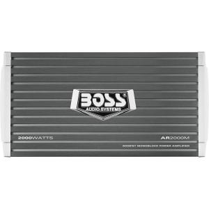 imageBOSS Audio Systems AR2000M Monoblock Car Amplifier  2000 High Output HighLow Level Inputs LowPass Crossover Hook Up to Subwoofer for BassClass AB Monoblock 2000W