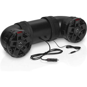 imageBOSS Audio Systems ATV65BRGB ATV UTV Weatherproof Sound System  65 Inch Speakers 1 Inch Tweeters Full Range Audio Builtin Amplifier Bluetooth MultiColor Illumination Hook Up To Stereo65 Speakers  Black