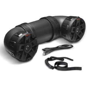 imageBOSS Audio Systems ATV65BRGB ATV UTV Weatherproof Sound System  65 Inch Speakers 1 Inch Tweeters Full Range Audio Builtin Amplifier Bluetooth MultiColor Illumination Hook Up To Stereo65 Speakers  Black  Rechargeable