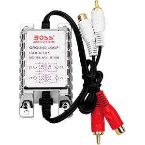imageBOSS Audio Systems B65N High Level to RCA Converter for Car Sound Systems  Ground Loop Isolator for Crossover Stereo Equalizer Amplifier SubwooferGround Loop Isolator