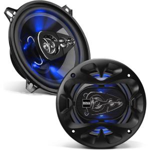 imageBOSS Audio Systems BE524 Rage Series 525 Inch Car Door Speakers  225 Watts Pair 4 Way Full Range Coaxial Tweeters Sold in Pairs Bocinas para Carro525 4Way