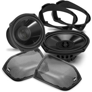 imageBOSS Audio Systems BHD14 Harley Davidson 6 x 9 Inch Saddlebag Speaker Kit  Fits Select 2014 Road Glide and Street Glide Motorcycles 300 Watts of Power Per Pair Full Range 2 Way Sold in Pairs