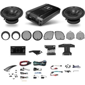 imageBOSS Audio Systems BHD3F Harley Davidson Bike Front Speakers Kit System  Fits Select 1998 Electra Road Glide and Street Glide Motorcycles 4 Channel Amplifier 65 Inch Full Range 300Watt Speakers