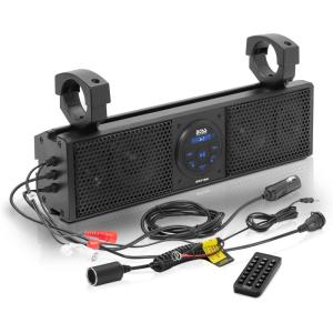 imageBOSS Audio Systems BRT36A ATV UTV Sound Bar  36 Inches Wide 4 Inch Speakers 1 Inch Tweeters Full Range IPX5 Weatherproof Bluetooth Builtin Amplifier USB Port Golf Cart CompatibleBar System