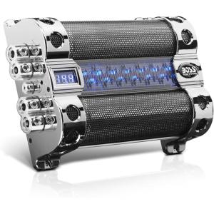 imageBOSS Audio Systems Cap18  18 Farad Car Capacitor For Energy Storage To Enhance Bass Demand From Audio System Audible Warning Tone For Reverse Polarity Voltage Overload Low Battery Voltage Led18 Farad