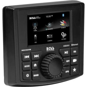 imageBOSS Audio Systems MGV520B Marine Gauge Receiver  Weatherproof 3 Inch LCD Builtin Amplifier Bluetooth Digital Media MP3 Player No CD Player USB Port AMFM RadioMGV520B Receiver