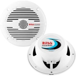 imageBOSS Audio Systems MR50W 525 inch Marine Stereo Boat Speakers  150 Watts pair 2 Way Full Range Coaxial Weatherproof Sold in Pairs