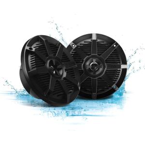 imageBOSS Audio Systems MR62B 200 Watt Per Pair 65 Inch Full Range 2 Way Weatherproof Marine Speakers Sold in Pairs Black