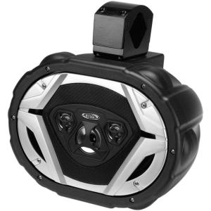 imageBOSS Audio Systems MRWT69RGB Marine Waketower Speaker System  600 Watts Of Power 6 x 9 Inch Full Range 2 Way MultiColor LED Illumination Marine grade Weatherproof Sold Individually6 x 9 Black Tower Speaker