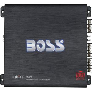 imageBOSS Audio Systems R1004 Riot Series 4 Channel Amplifier Car Audio  Class AB 400 High Output 28 Ohm Stable HighLow Level Inputs Full Range1000W 4 Channel