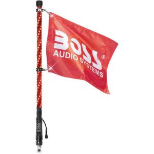 imageBOSS Audio Systems WP4 ATV Whip  48 inch 360 degree RGB RedGreenBlue Multicolor 20 Color Combinations 15 Brightness Levels Marine Rated Weatherproof IP67 Easy InstallationWP2