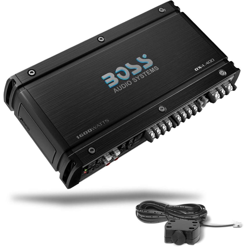 imageBOSS Audio Systems OX4400 4 Channel Class AB Car Amplifier  1600 High Output LowHigh Level Inputs Low Pass Crossover Add Bass to Your Subwoofer1600W 4Channel
