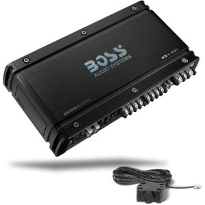 imageBOSS Audio Systems OX4400 4 Channel Class AB Car Amplifier  1600 High Output LowHigh Level Inputs Low Pass Crossover Add Bass to Your Subwoofer1600W 4Channel