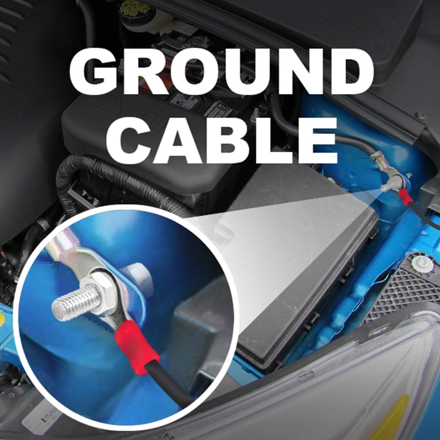 imageBOSS Audio Systems KIT10 4 Gauge Amplifier Installation Wiring Kit  A Car Helps You Make Connections and Brings Power to Your Radio Subwoofers Speakers8 Gauge