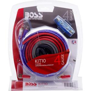imageBOSS Audio Systems KIT10 4 Gauge Amplifier Installation Wiring Kit  A Car Helps You Make Connections and Brings Power to Your Radio Subwoofers Speakers4 Gauge