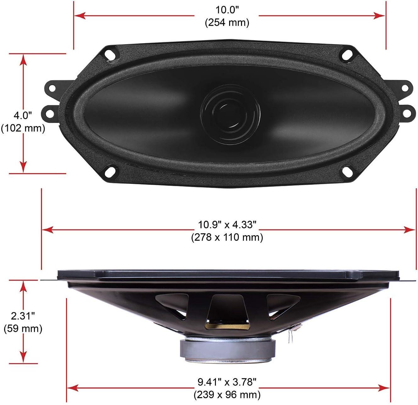imageBOSS Audio Systems BRS40 50 Watt 4 Inch  Full Range Replacement Car Speaker  Sold Individually4 x 10 Speaker