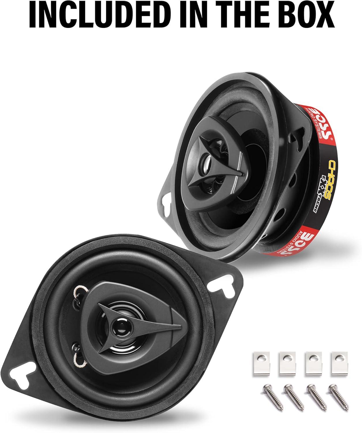 imageBOSS Audio Systems CH3220 35 Inch Car Door Speakers  140 Watts Max per pair Coaxial 2 Way Full Range 4 Ohms Sold in Pairs Bocinas Para Carro35 Black