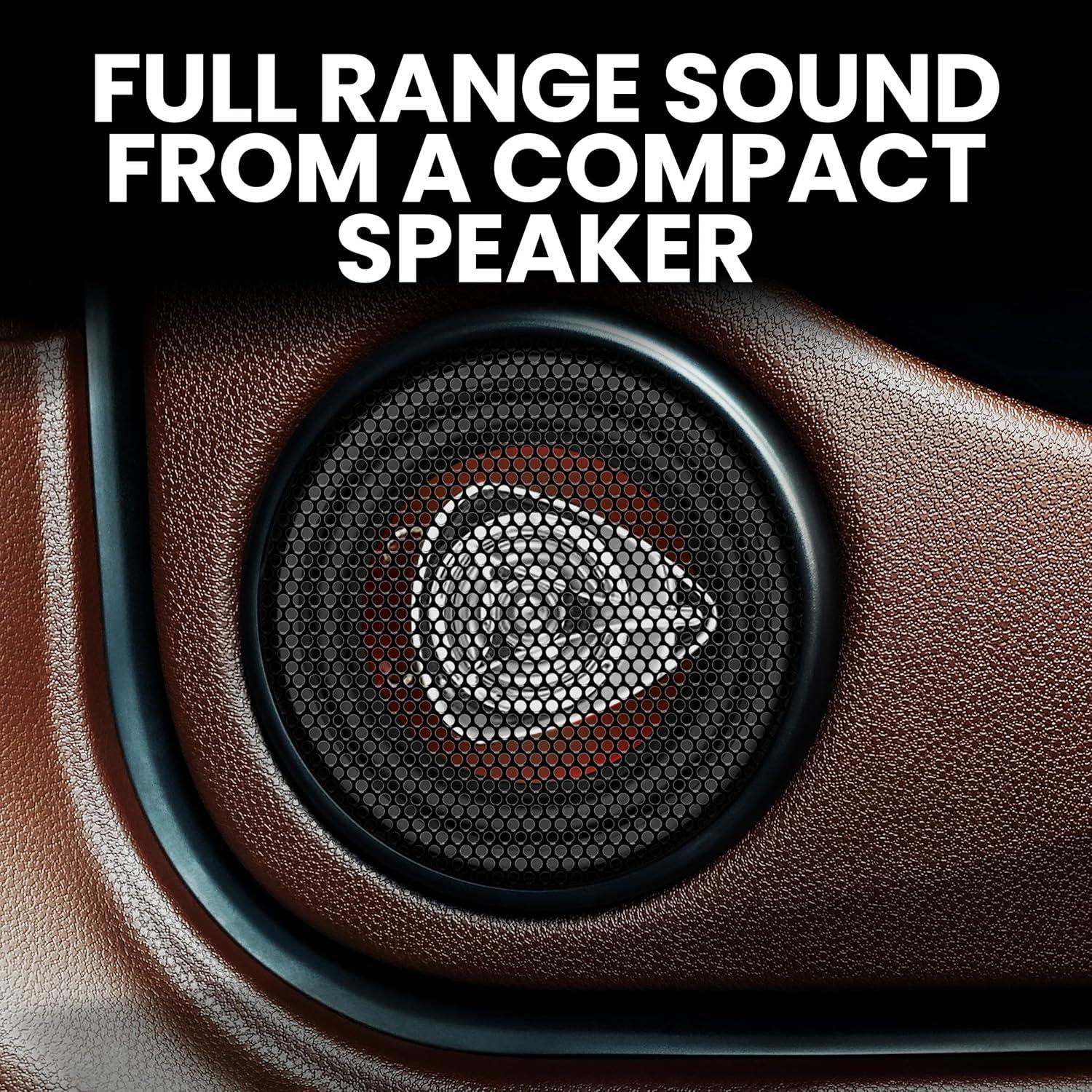 imageBOSS Audio Systems CH3220 35 Inch Car Door Speakers  140 Watts Max per pair Coaxial 2 Way Full Range 4 Ohms Sold in Pairs Bocinas Para Carro35 Red