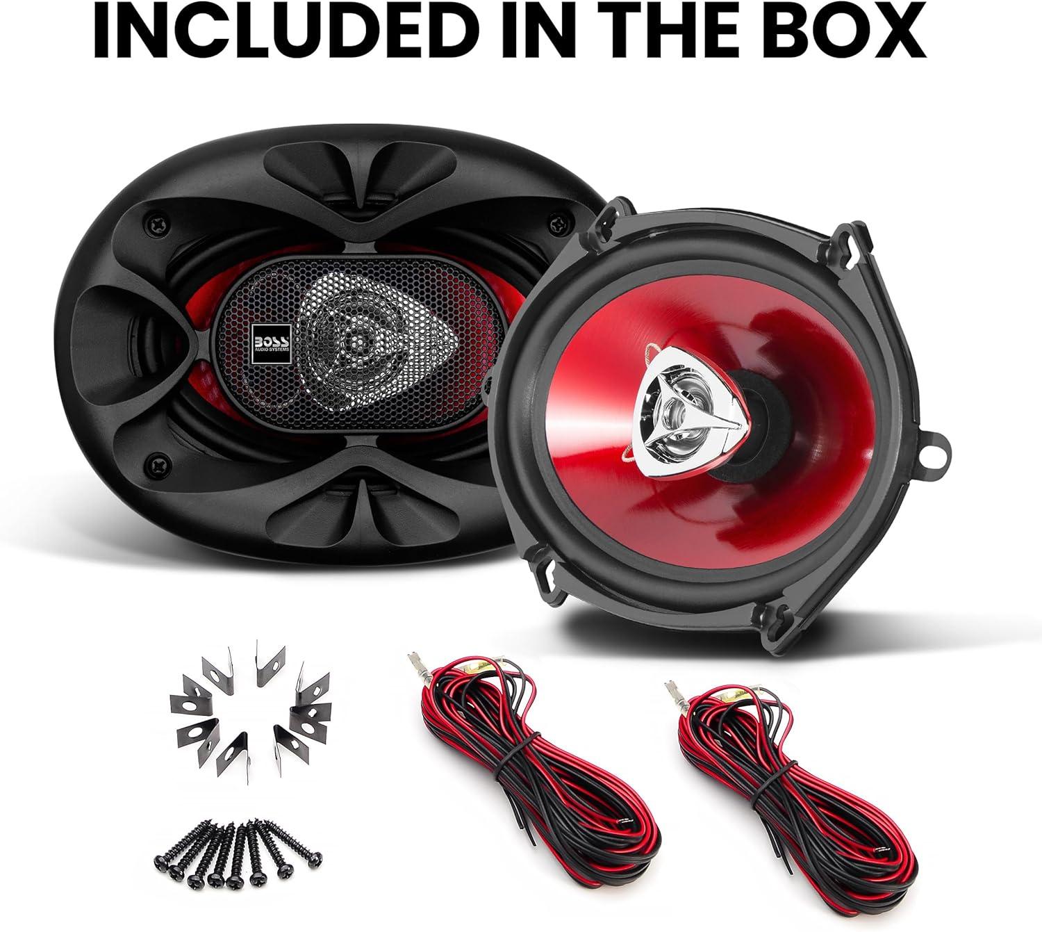 imageBOSS Audio Systems CH5720 Chaos Series 5 x 7 Inch Car Door Speakers  225 Watts Max per Pair Coaxial 2 Way Full Range 4 Ohms Sold in Pairs Bocinas para Carro