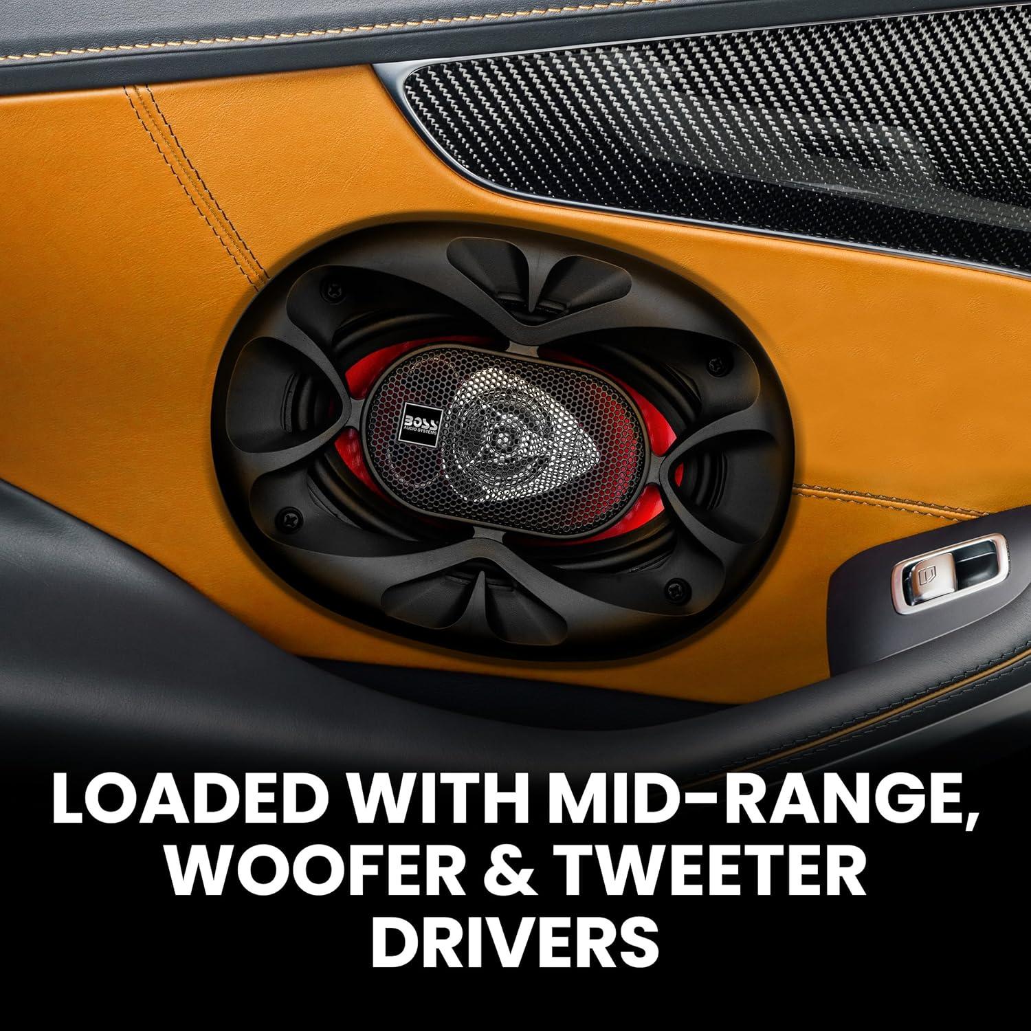 imageBOSS Audio Systems CH5720 Chaos Series 5 x 7 Inch Car Door Speakers  225 Watts Max per Pair Coaxial 2 Way Full Range 4 Ohms Sold in Pairs Bocinas para Carro