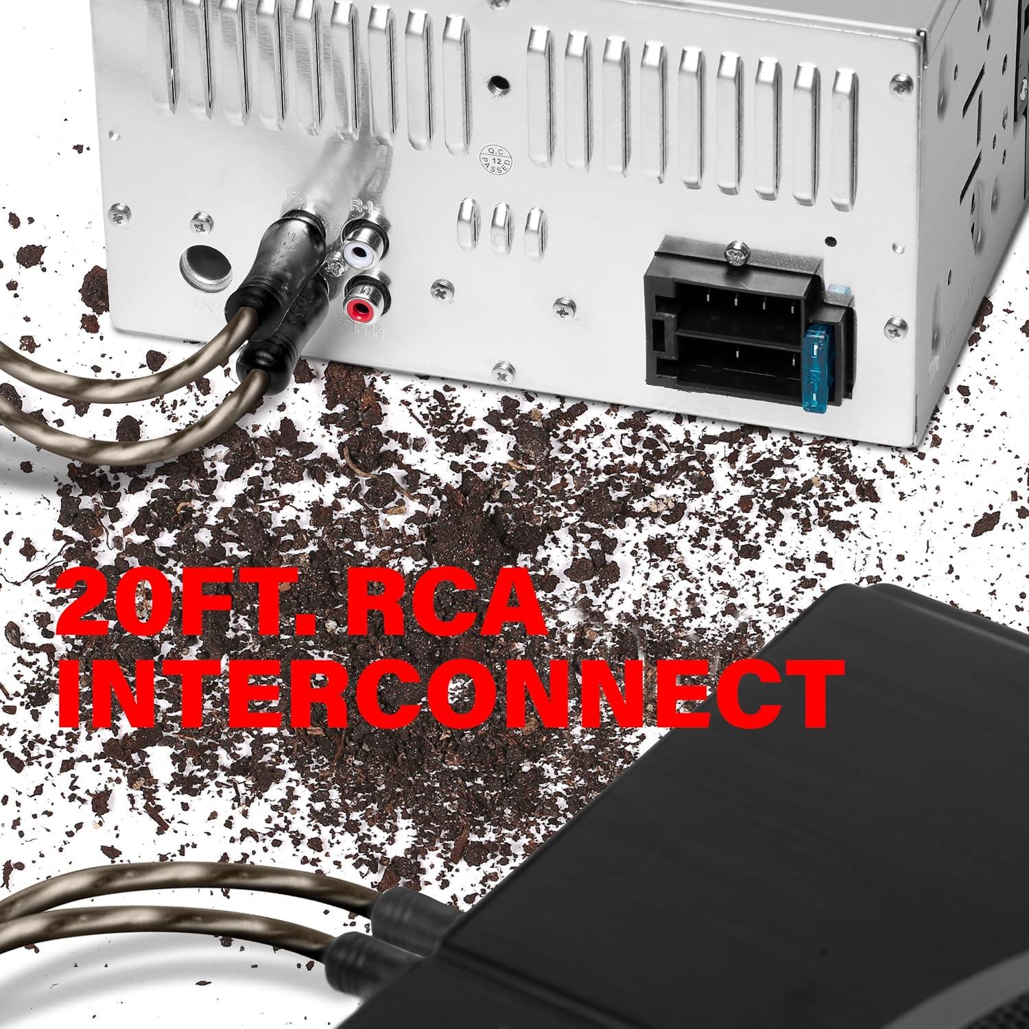 imageBOSS Audio Systems KIT20 0 Gauge Amplifier Installation Wiring Kit  A Car Amplifier Wiring Kit Helps You Make Connections and Brings Power to Your Radio Subwoofers and Speakers8 Gauge Powersports