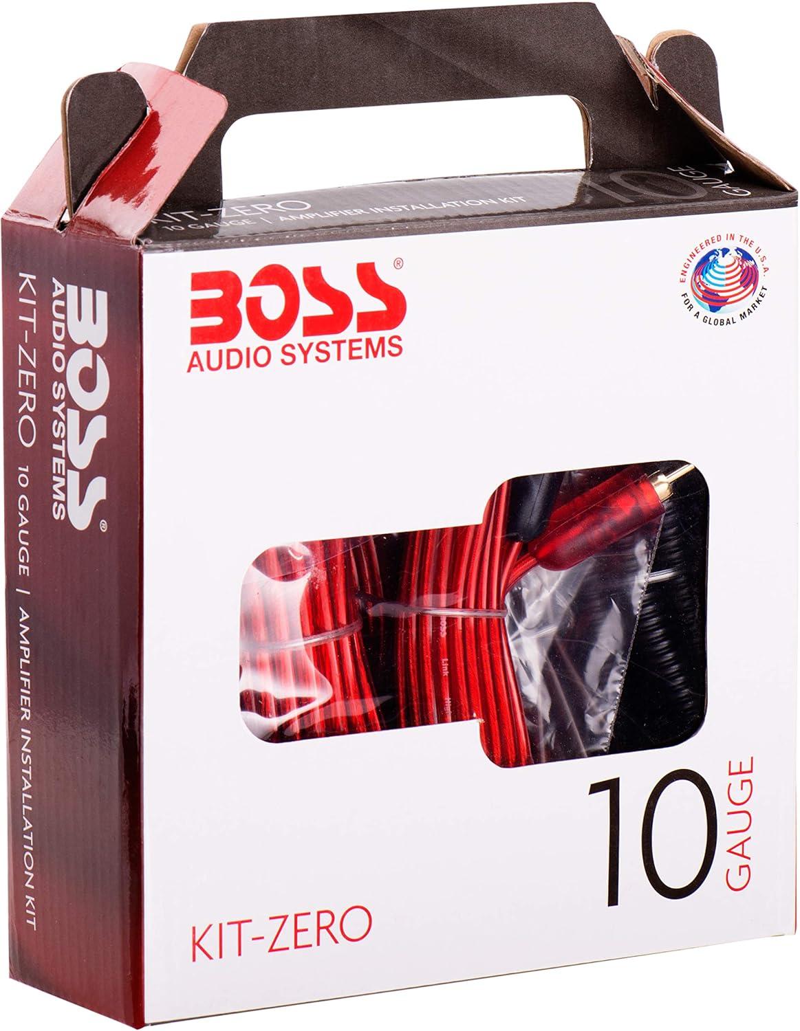 imageBOSS Audio Systems KIT20 0 Gauge Amplifier Installation Wiring Kit  A Car Amplifier Wiring Kit Helps You Make Connections and Brings Power to Your Radio Subwoofers and Speakers10 Gauge