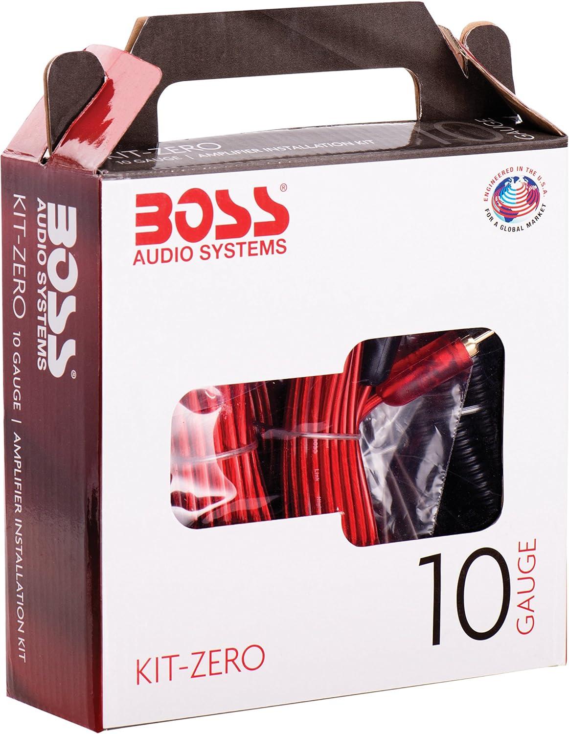 imageBOSS Audio Systems KIT20 0 Gauge Amplifier Installation Wiring Kit  A Car Amplifier Wiring Kit Helps You Make Connections and Brings Power to Your Radio Subwoofers and Speakers10 Gauge