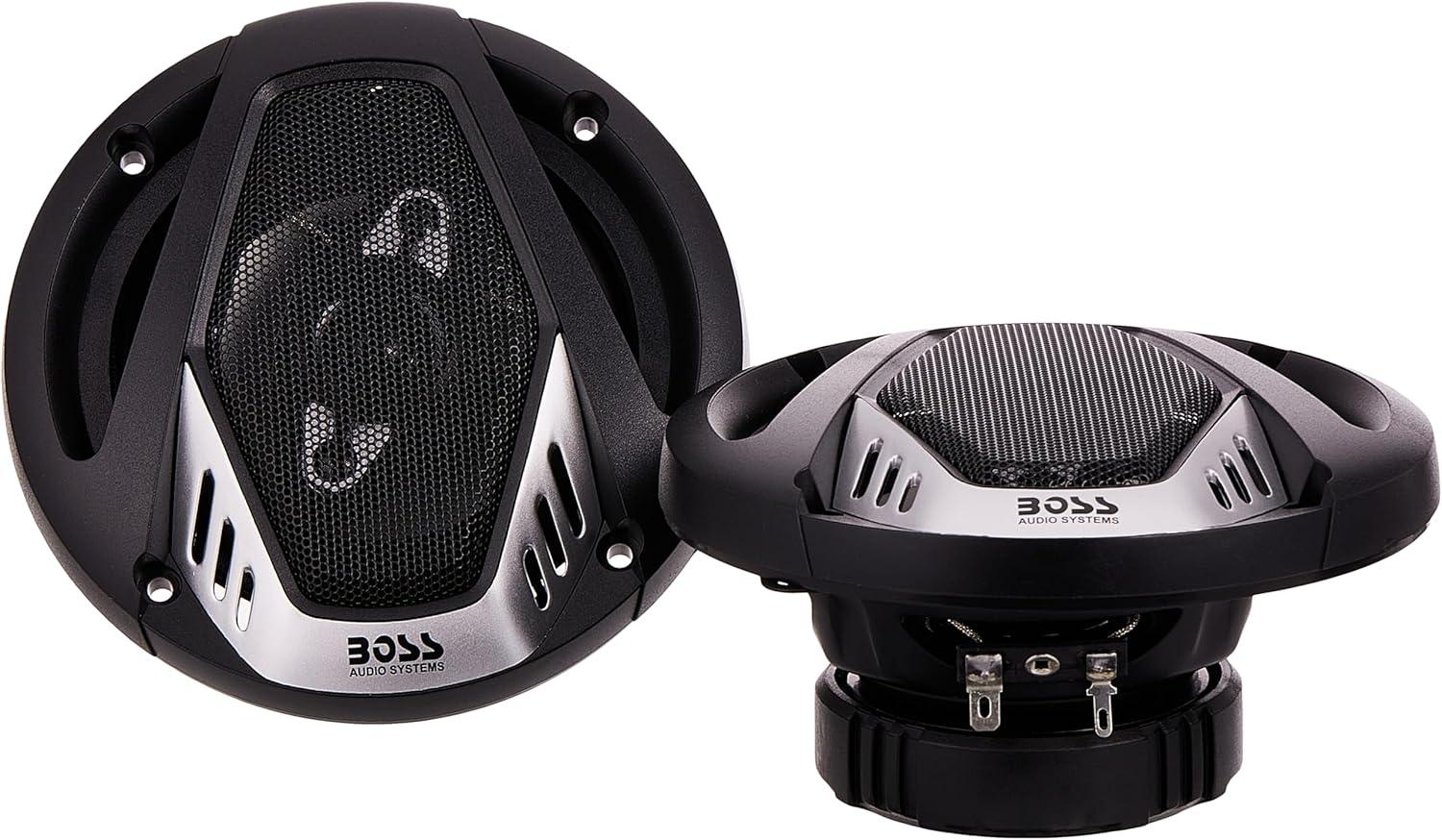 imageBOSS Audio Systems NX654 Onyx Series 65 Inch Car Door Speakers  400 Watts per pair Coaxial 4 Way Full Range 4 Ohms Sold in Pairs Bocinas Para Carro4 4Way