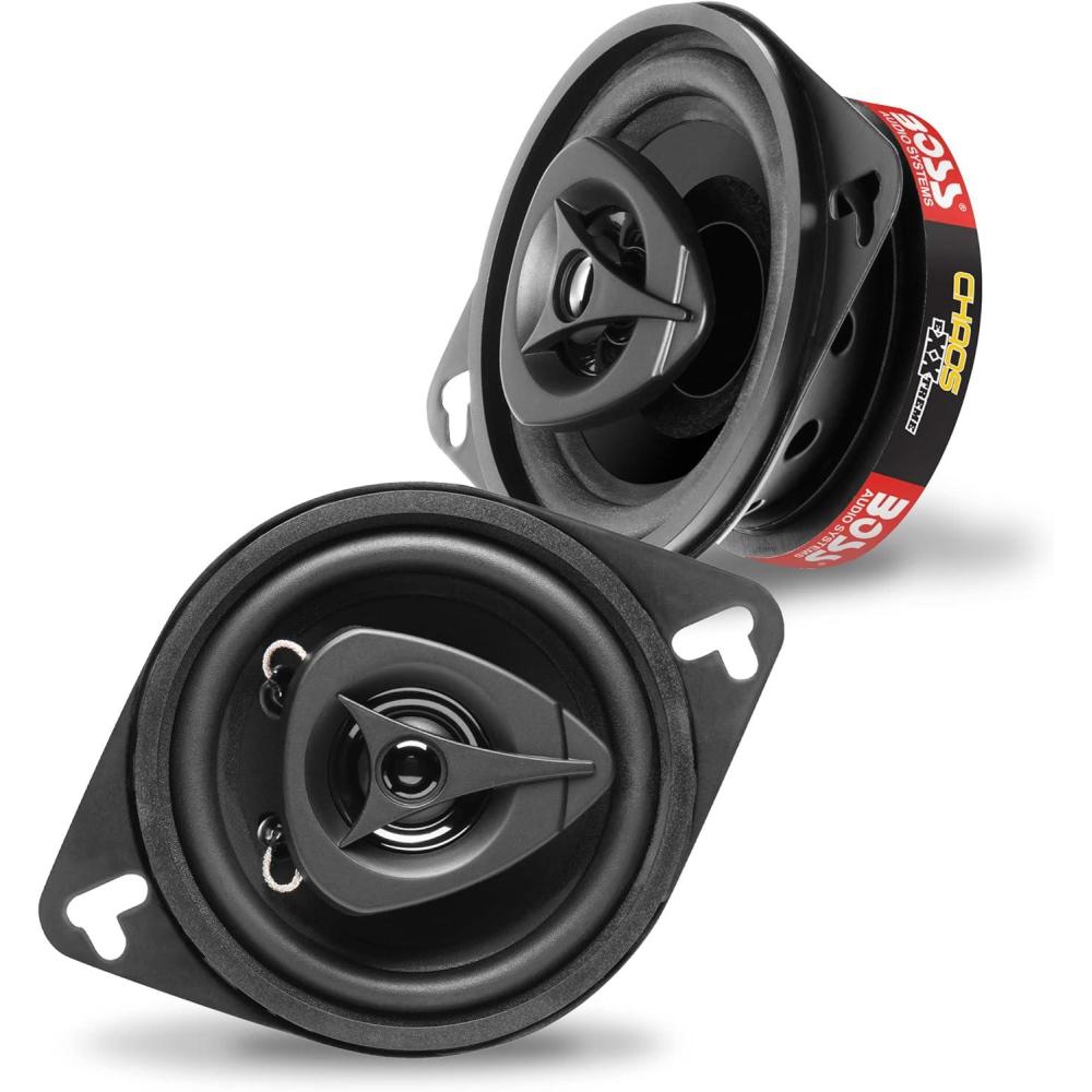 imageBOSS Audio Systems CH3220 35 Inch Car Door Speakers  140 Watts Max per pair Coaxial 2 Way Full Range 4 Ohms Sold in Pairs Bocinas Para Carro35 Black
