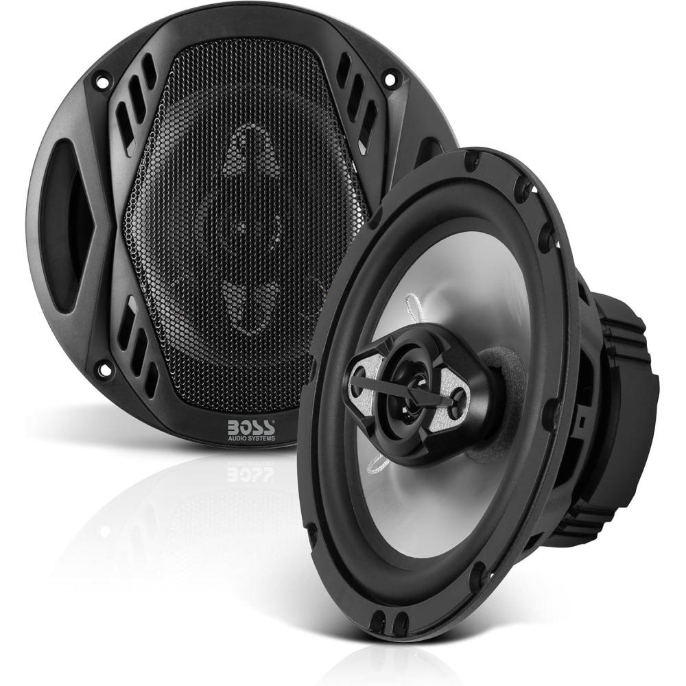 imageBOSS Audio Systems NX654 Onyx Series 65 Inch Car Door Speakers  400 Watts per pair Coaxial 4 Way Full Range 4 Ohms Sold in Pairs Bocinas Para Carro65 4Way