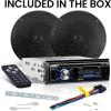 imageBOSS Audio Systems 750BRGB Car Stereo  Single Din Bluetooth CD Player AMFM Radio Receiver USB AUX Input Multi Color Illumination508UAB  2 Speaker Package