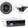 imageBOSS Audio Systems 750BRGB Car Stereo  Single Din Bluetooth CD Player AMFM Radio Receiver USB AUX Input Multi Color Illumination508UAB  2 Speaker Package