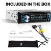 imageBOSS Audio Systems 750BRGB Car Stereo  Single Din Bluetooth CD Player AMFM Radio Receiver USB AUX Input Multi Color Illumination750BRGB